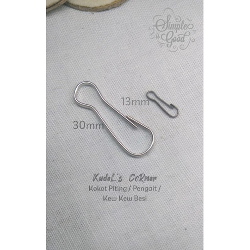 Kokot Piting 13mm / pengait besi kecil / Kew Kew / pengait gelang