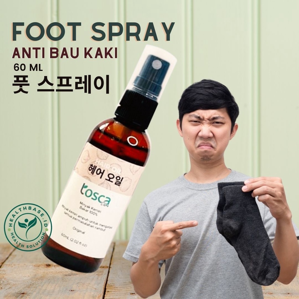 Healthbase.id - Spray Obat Penghilang Bau Kaki Murah Tosca Cooling Foot Spray