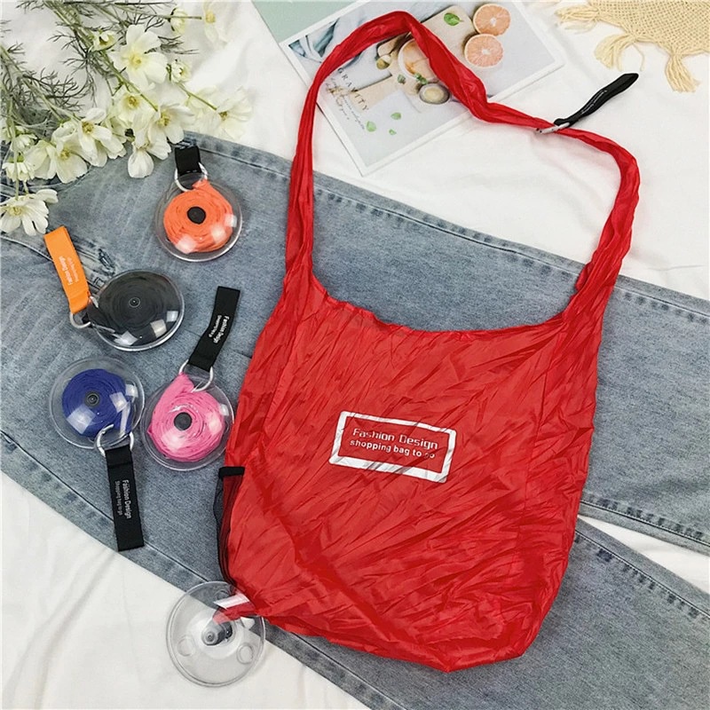 (COD) Tas Belanja Gulung Shopping Bag Roll Up Tas Ramah Lingkungan Praktis Tas Serbaguna Tas Belanja Gulung / Shopping Bag Roll Up/Kantong Belanja Serbaguna Praktis