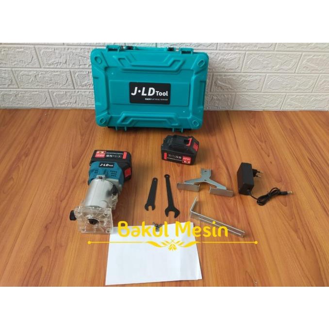 CORDLESS TRIMMER ROUTER MESIN PROFIL KAYU BATERAI JLD 48VF