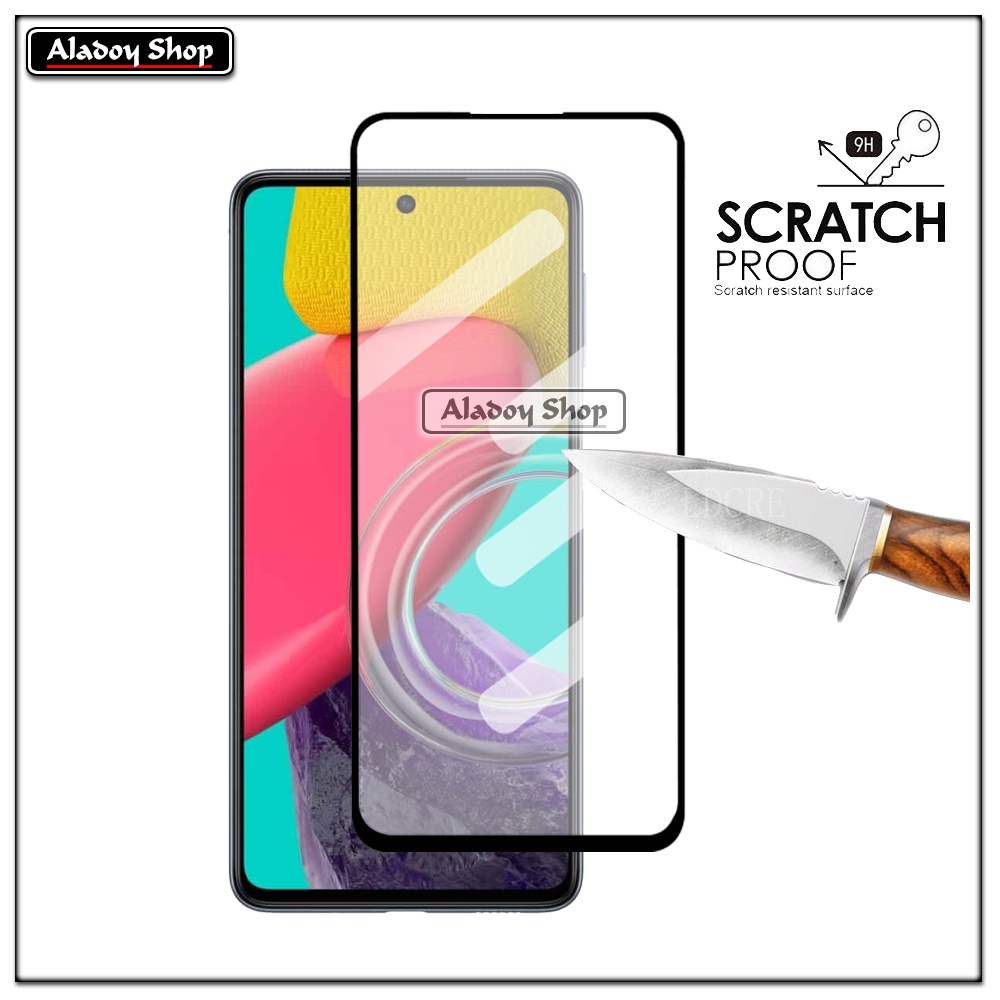 PROMO 3 IN 1 PAKET Tempered Glass Samsung M53 2022 Free Tempered Glass Camera dan Skin Carbon