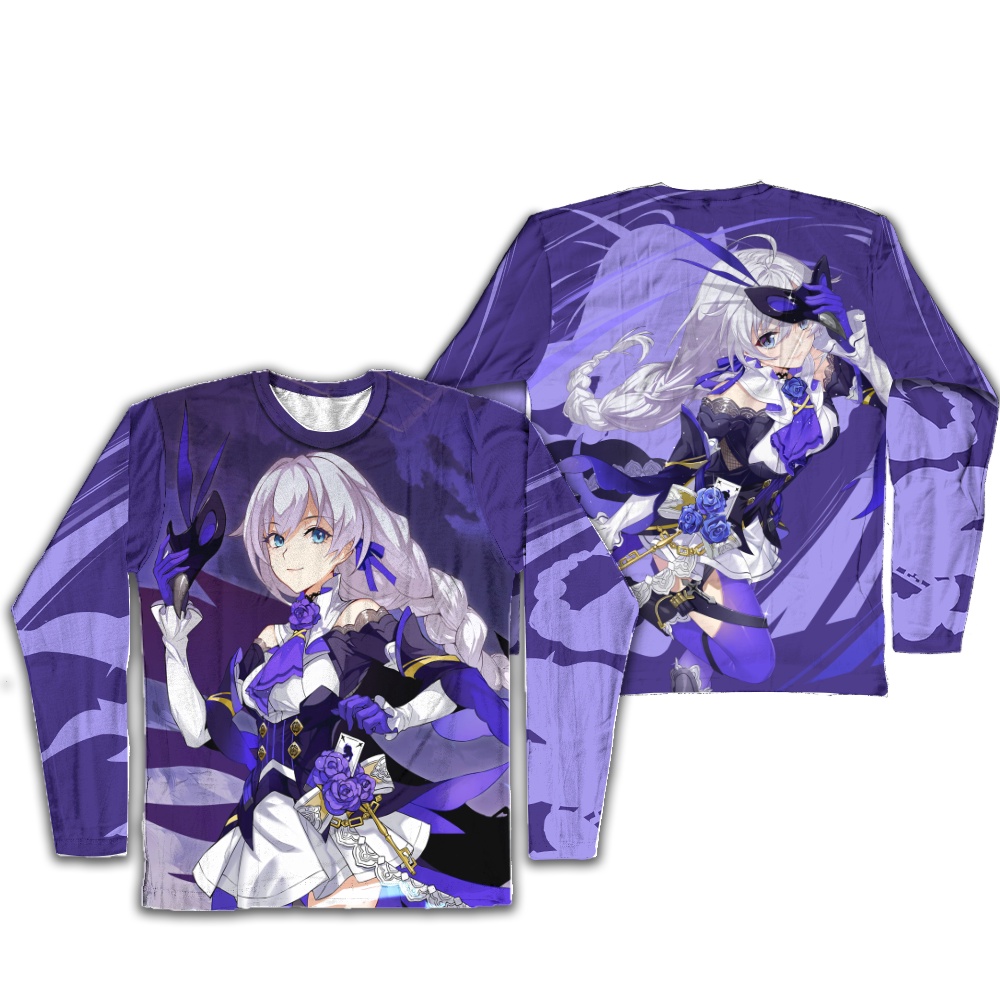 Kaos Lengan Panjang Anime Honkai Impact Raiden Mei Herrscher of Thunder Tshirt, Animophilia