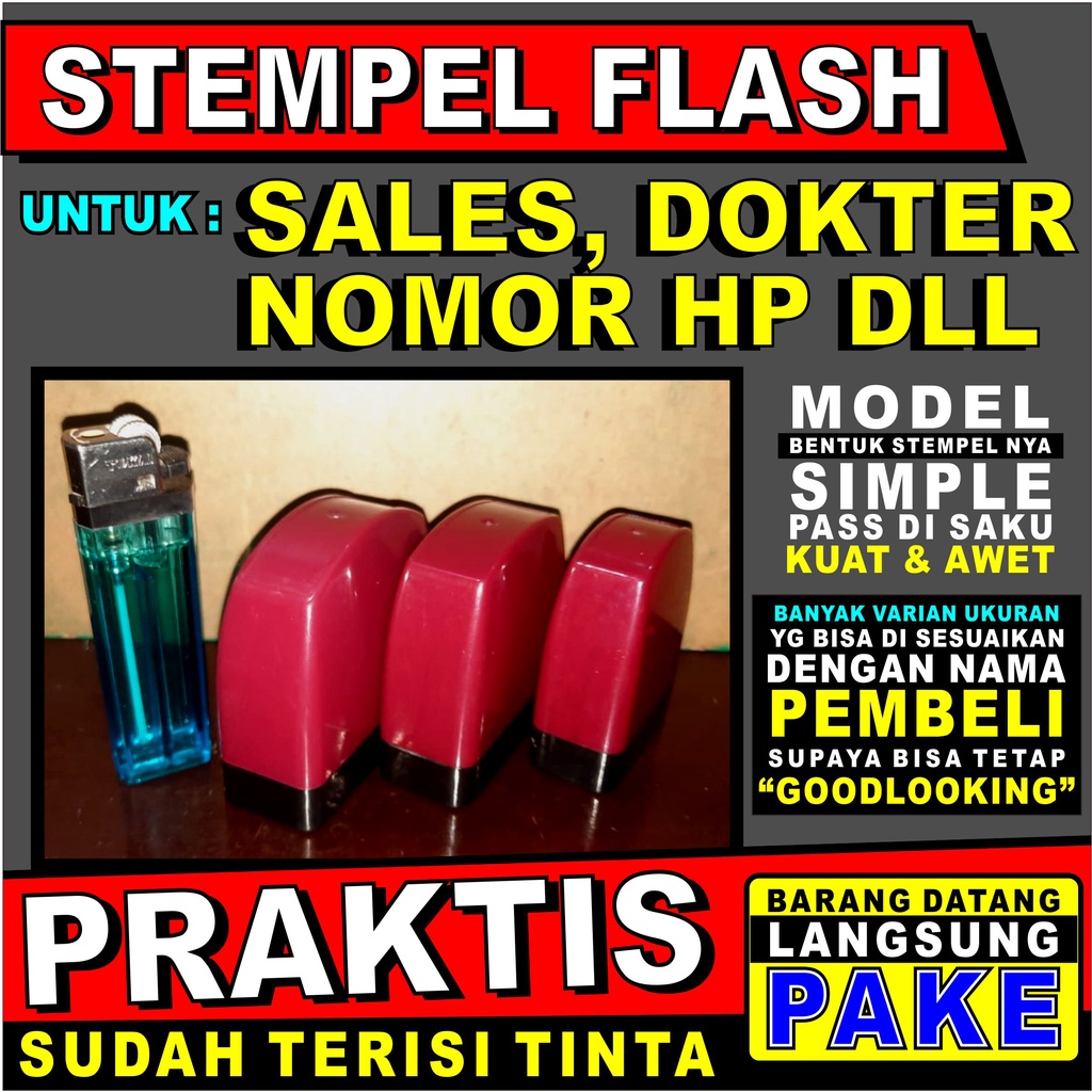 

STEMPEL "SALES, NO. HP, DOKTER, NO. NIP, DLL