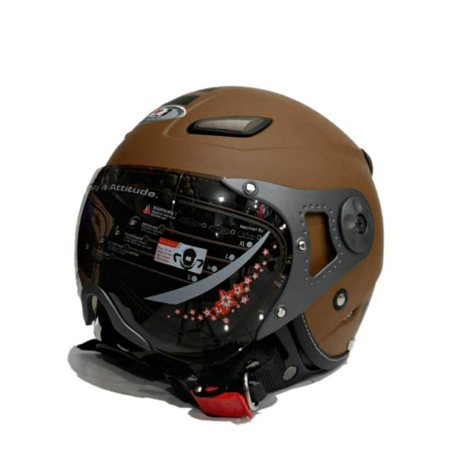 Helm Jpn Momo Pilot Coklat Dof