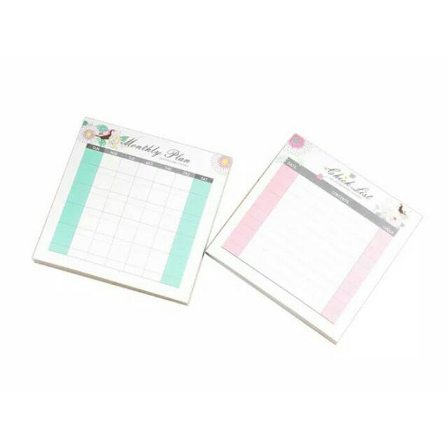 

Checklist Time Schedule, Weekly Planner,Monthly Planner Flower Bird