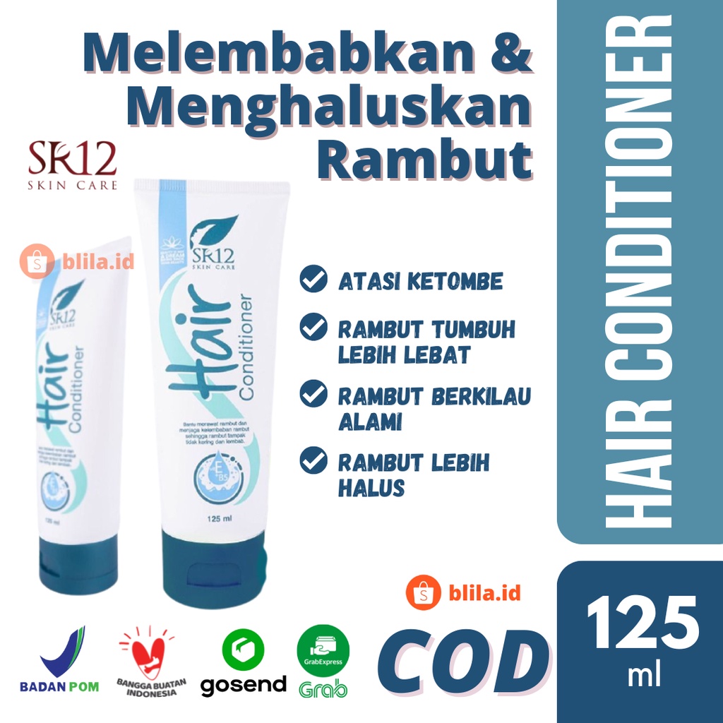 HAIR CONDITIONER SR12 125ml Perfume &amp; Non Perfume Melembabkan Melembutkan Menutrisi Rambut BPOM