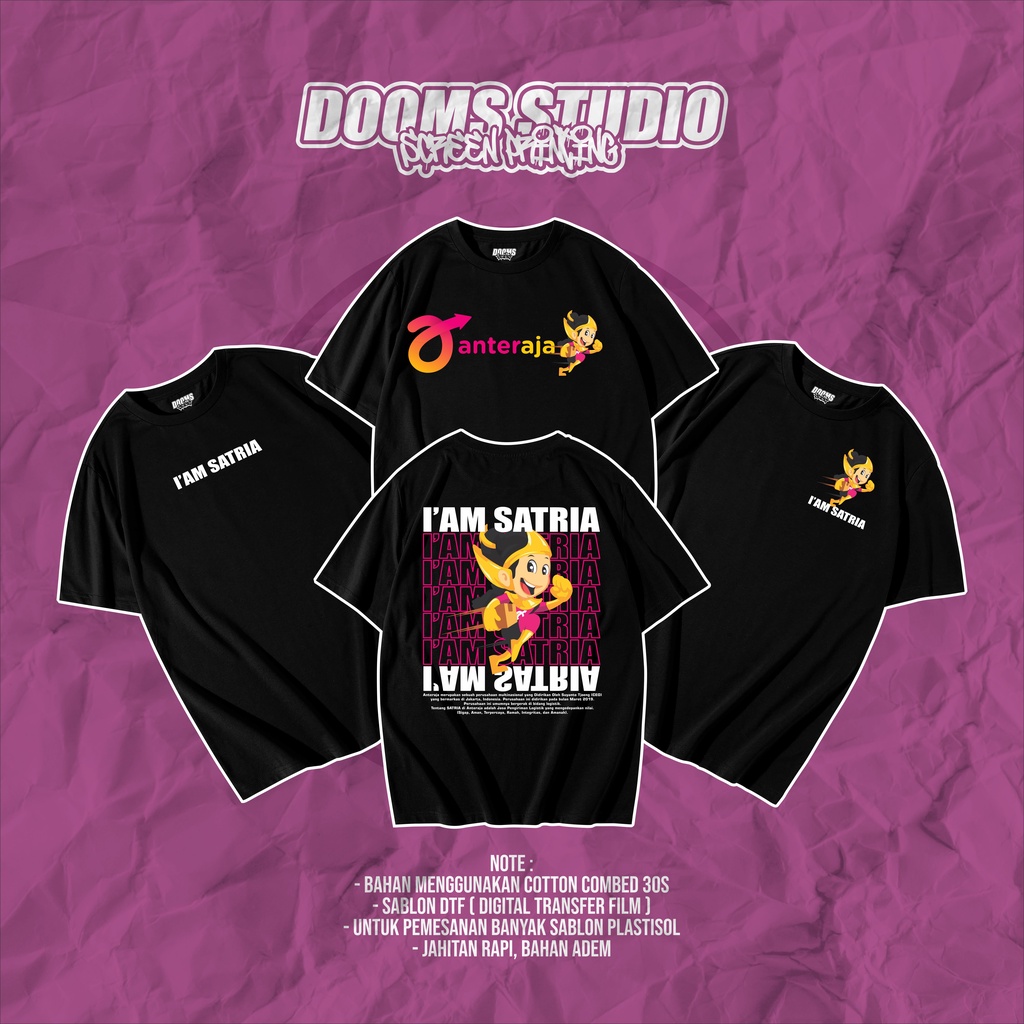 kaos ANTERAJA // kaos kurir // seragam ANTERAJA // kaos Streetwear bahan cotton combad 30s