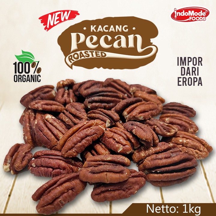 Organic Roasted Pecan  Nut 1kg Kacang Pecan  Organik 