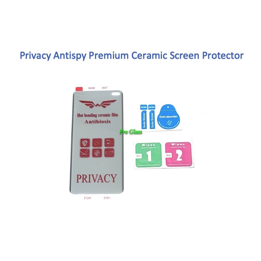 Samsung S10 / S10 PLUS Privacy Antispy Ceramic Premium Screen Protector