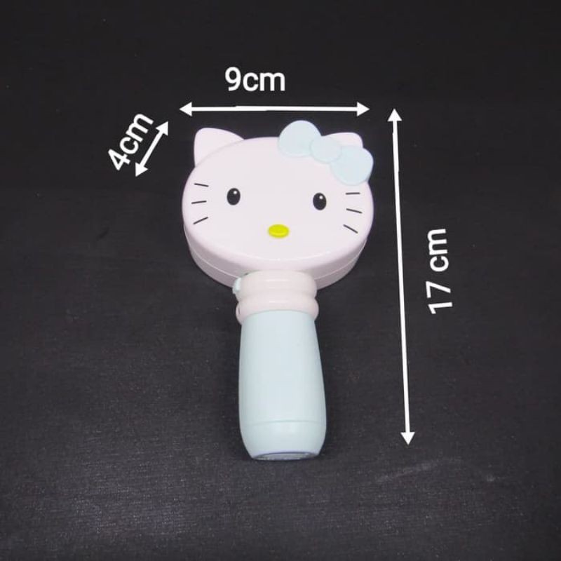 Kipas Tangan Portable Cermin Hello Kitty / Kipas Cas