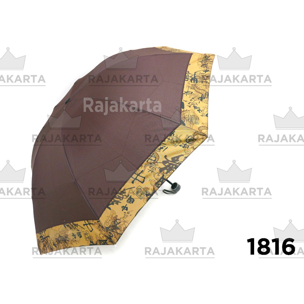 Payung Lipat 3 Motif Tulisan Jepang Merk Rosida 1816