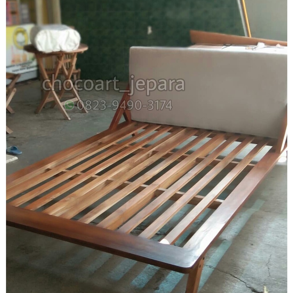 Dipan Ranjang Tempat Tidur Kayu Jati Minimalis Jepara chocoart jepara dipan jati dipan jepara