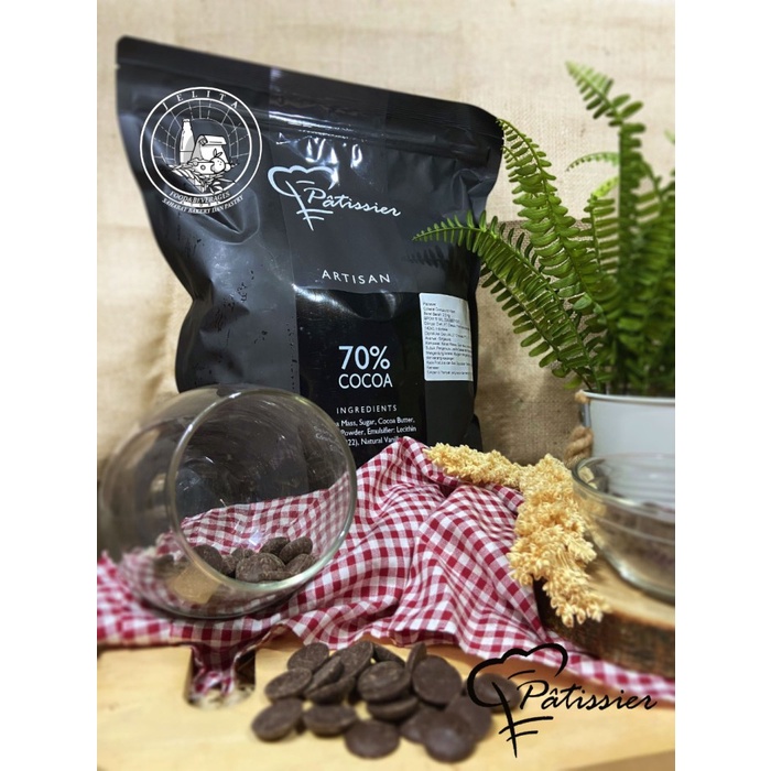 

PATISSIER ARTISAN chocolate DARK 70% (Fat 39% Cocoa 70%) 1kg