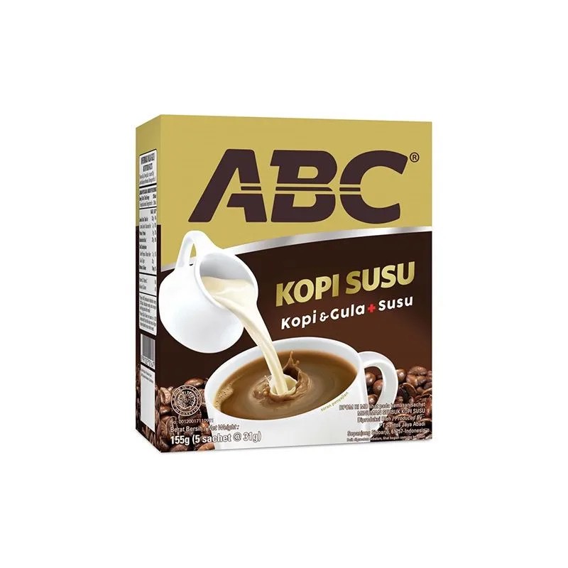 

ABC Kopi Susu Gula Instant Dus Box isi 5 saset bungkus x 31g