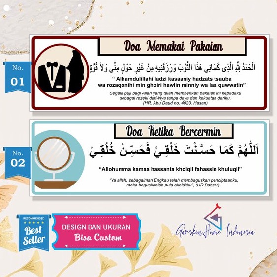 

stiker doa bercermin dan stiker doa memakai pakaian