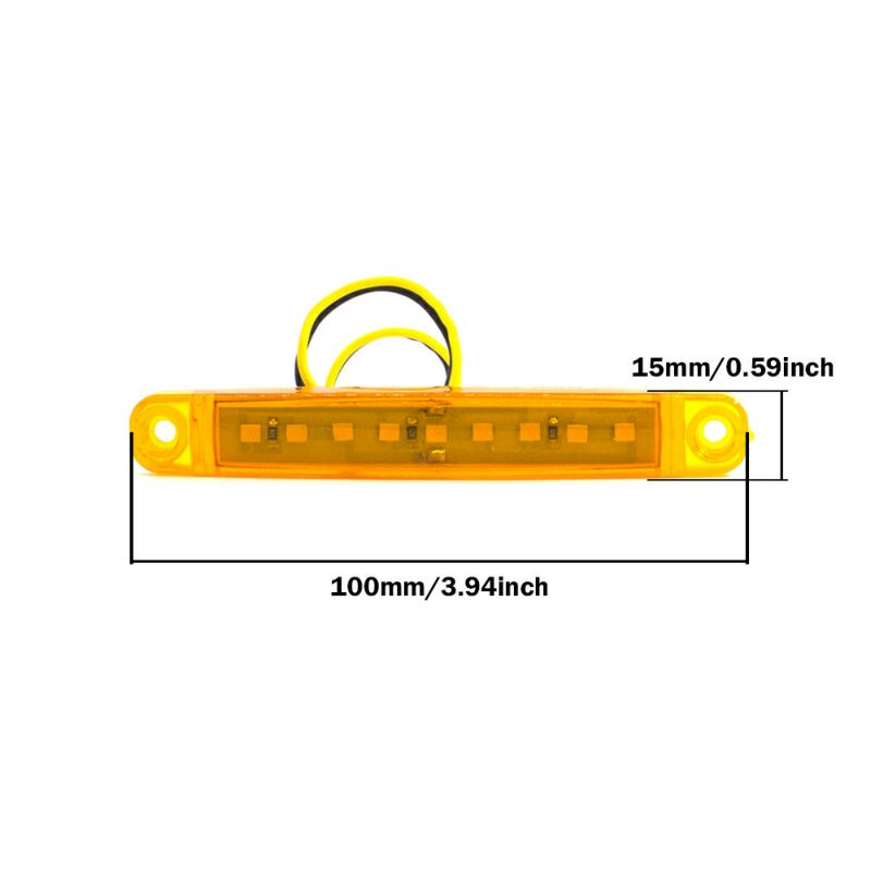 Lampu LED 9smd 12v 24v Oval Untuk Indikator Sein Truktrailercaravan