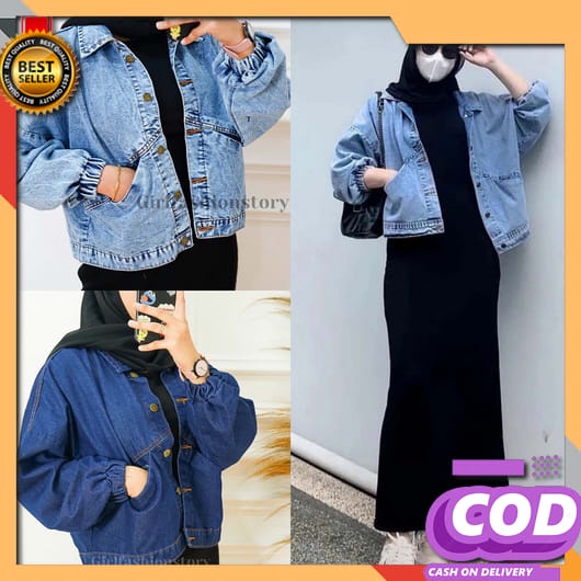 Jaket Jeans Polos Tebal Rawis Cod Jaket Levis Jaket Oversize Murah Wan Trivela Ly Vintage Oversize