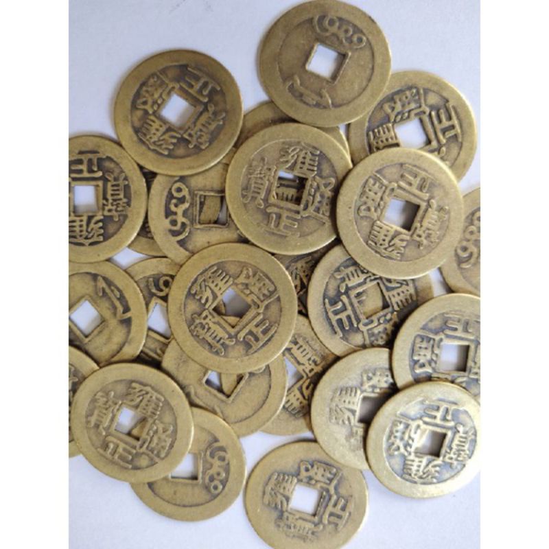 Uang Kepeng Fengsui Pis Bolong Asli Cina Keluaran Baru Ukuran Sedang