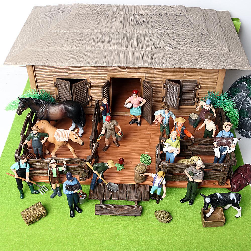 Lanfy Mainan Action Figure Model Shepherd Feeder Farm Staff Untuk Dekorasi Rumah