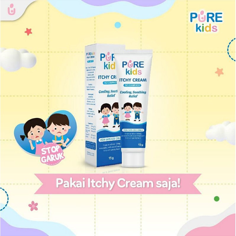 PURE KIDS Itchy Cream Krim Pereda Gatal Anak Krim Obat Gatal Anak