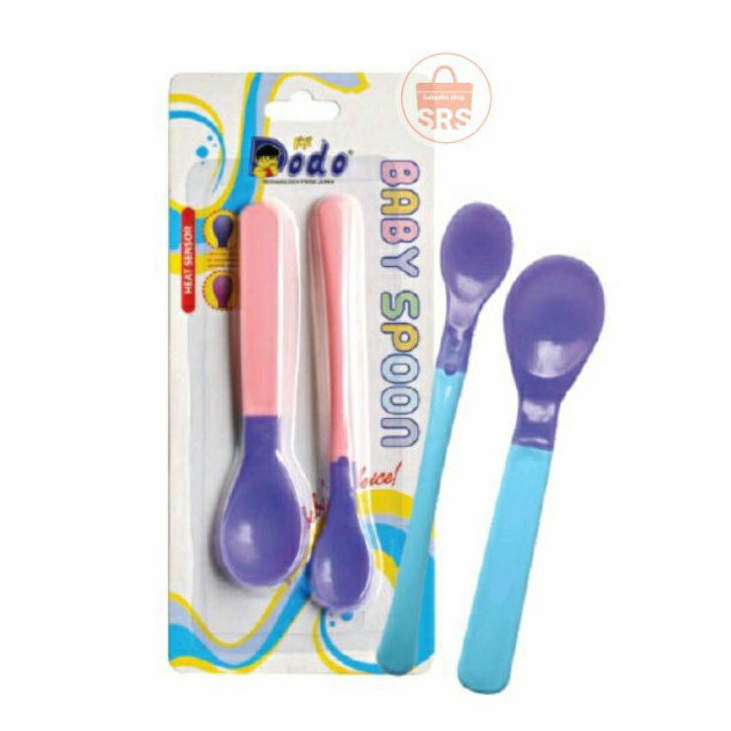 2 in 1 Sendok Bayi Sensor Panas | Baby Spoon With Heat Sensor Dodo | Indikator Panas Berubah Warna