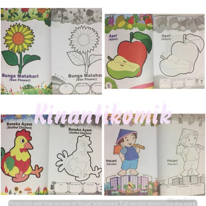 

Buku Anak, buku belajar Mewarnai Ukuran Besar