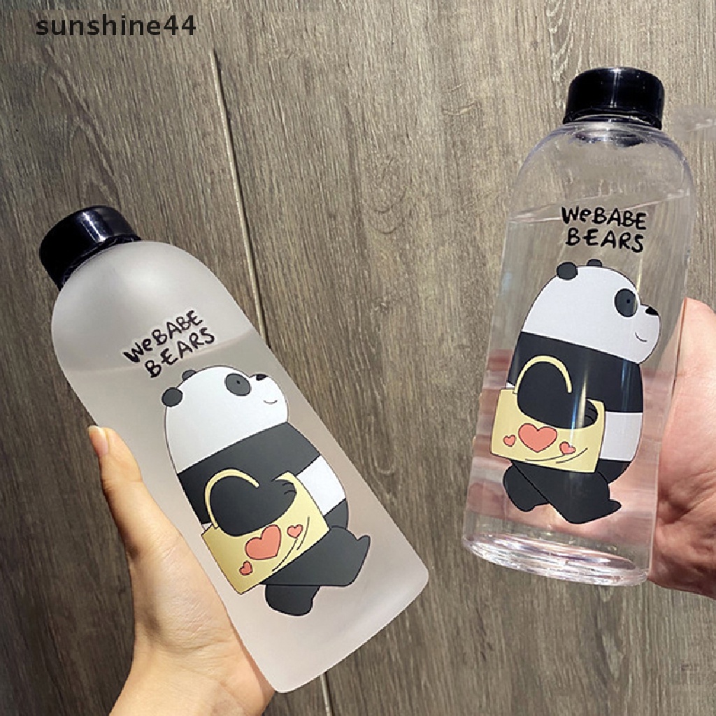 Sunshine Botol Minum 1000ml Transparan Anti Bocor Motif Panda