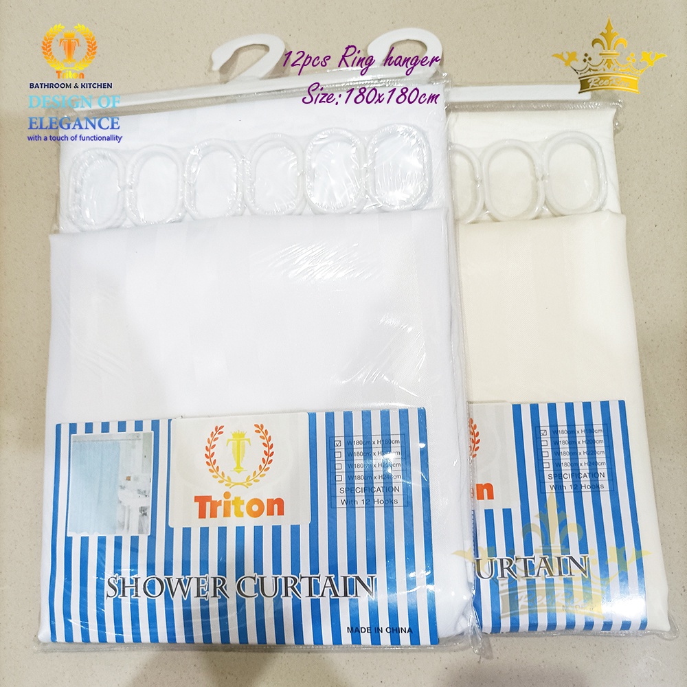 Tirai Hordeng Kamar Mandi Tebal  Anti Jamur / Shower Curtain Polos