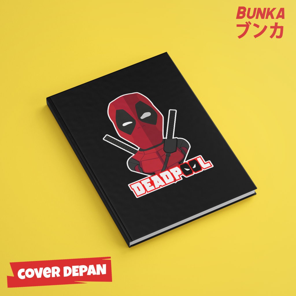 

Notebook Marvel Character Design Deadpoll Hardcover A5 Buku Tulis Catatan Note Agenda Planner