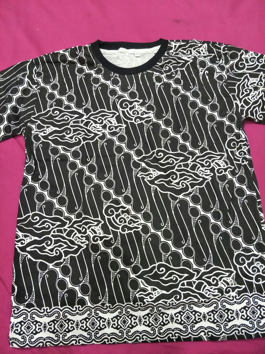 Kaos Batik Full Print Motif V|| Kaos Monocrom