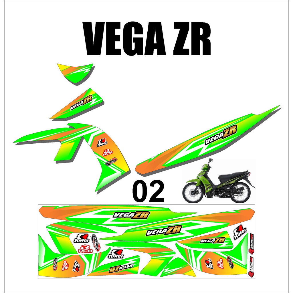 (cod)  VEGA ZR. Sticker Stiker Striping Lis Variasi VEGA ZR Murah Desain DS ZR - 2