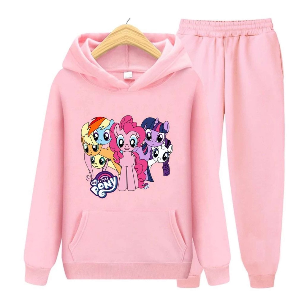 SETELAN ANAK SWEATER HOODIE KUDA PONI SIZE S, M, XL, XXL