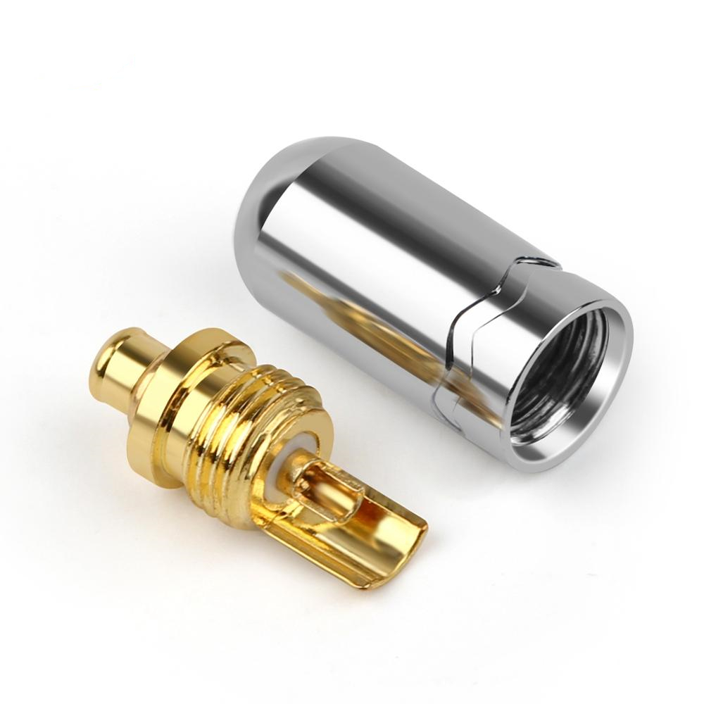 1 Pasang Adapter Konektor Jack Audio Earphone Mmcx Pin Bahan Aluminum Alloy Lapis Emas Untuk Se846 Se525 W60 W80