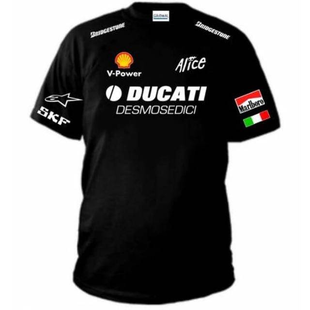 Kaos pria Tshirt Ducati Desmosedici Kaos Ducati Desmosedici Kaos Motor Ducati