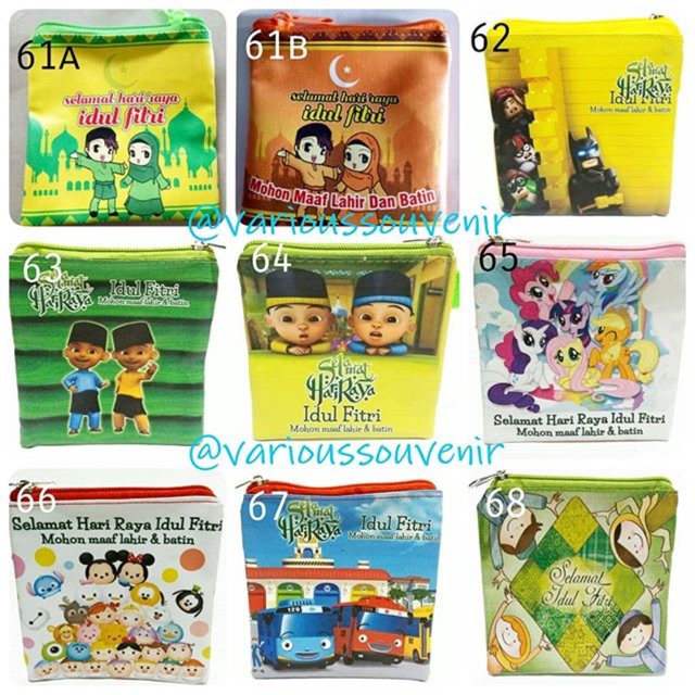 Dompet Lebaran Murah Grosir Amplop Idul Fitri Fitrah THR Eid Mubarak Ipin Upin Little Pony Tsum Tsum