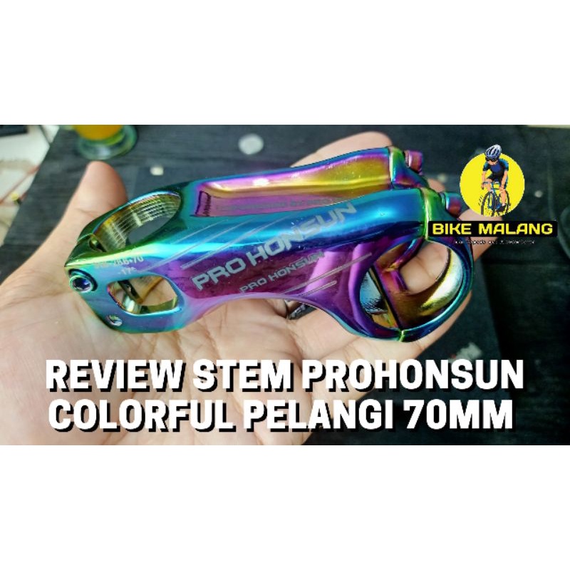 Stem ProHonsun Nunduk Colorful Pelangi -17 Derajat 70mm Sepeda Gunung MTB Roadbike Balap