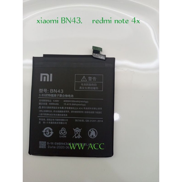 batre baterai Xiaomi BN43 / REDMI NOTE 4X / BATRE ORIGINAL 100