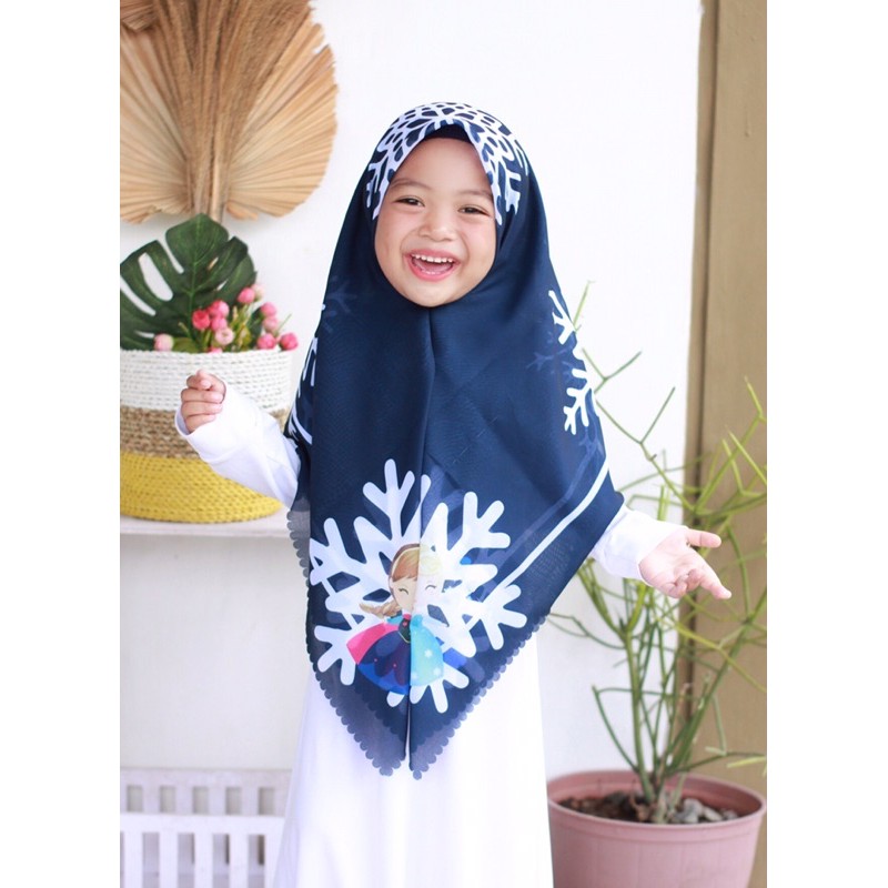 VOAL PRINTING ANAK MOTIF BABY FROZEN / HIJAB ANAK FROZEN / JILBAB FROZEN / KERUDUNG FROZEN