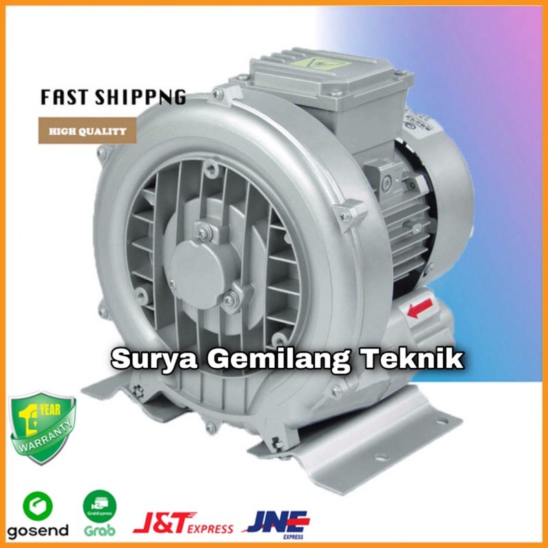 RING BLOWER ROTOR 1,5 HP 1,1KW 220/380V BLOWER VORTEX TAMBAK KOLAM Ring blower 1.5Hp Rings blower