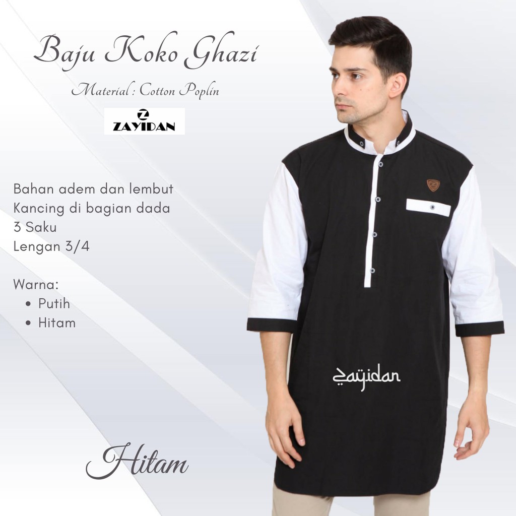 Zayidan Baju Koko Pria Muslim - Ghazi Series