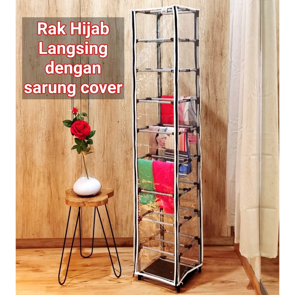 NINE BOX RAK HIJAB / RAK GANTUNG / LEMARI GANTUNG / RAK JILBAB / LEMARI HIJAB 27 SUSUN MODEL LANGSIN