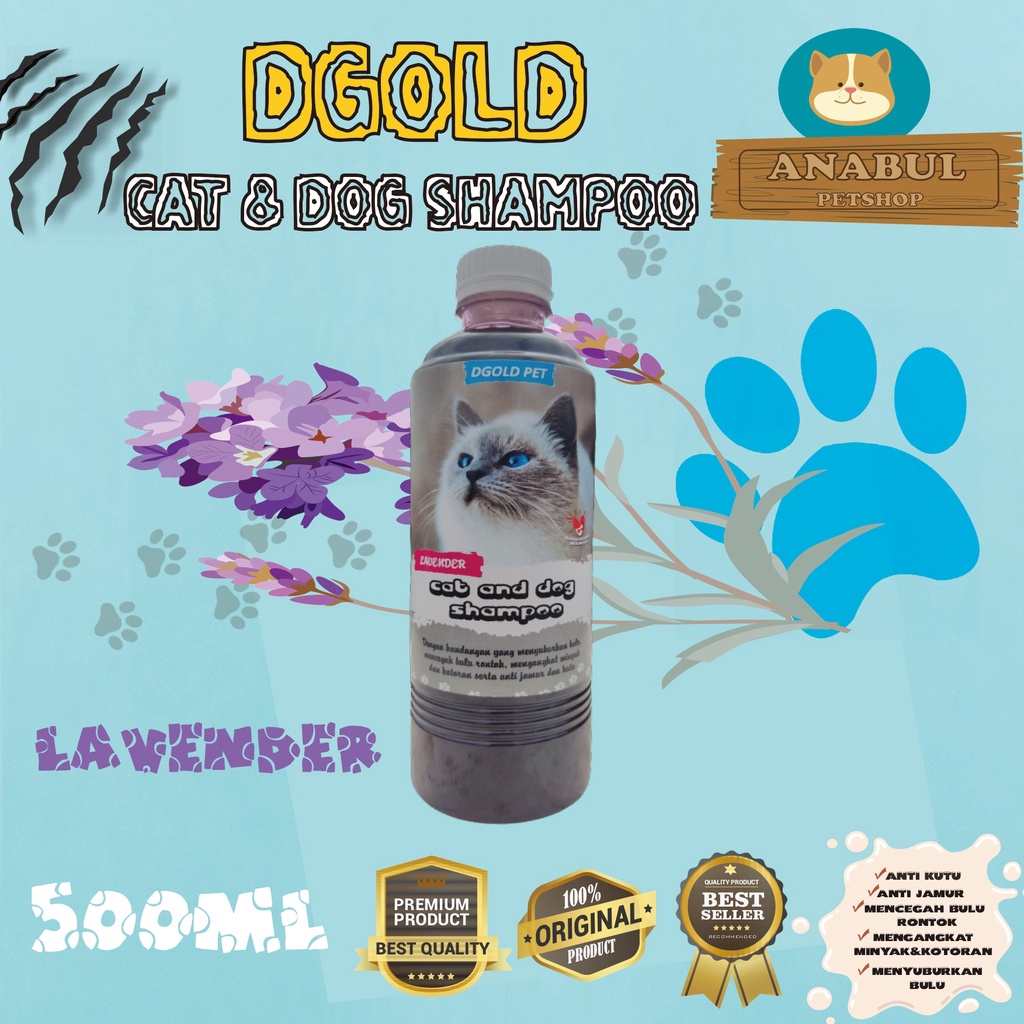 [GROSIR] SHAMPOO KUCING ANJING ANTI KUTU JAMUR DGOLD 500ML MENCEGAH BULU RONTOK VARIAN AROMA MAWAR,LANVENDER,JASMINE,KOPI,BUBBLEGUM