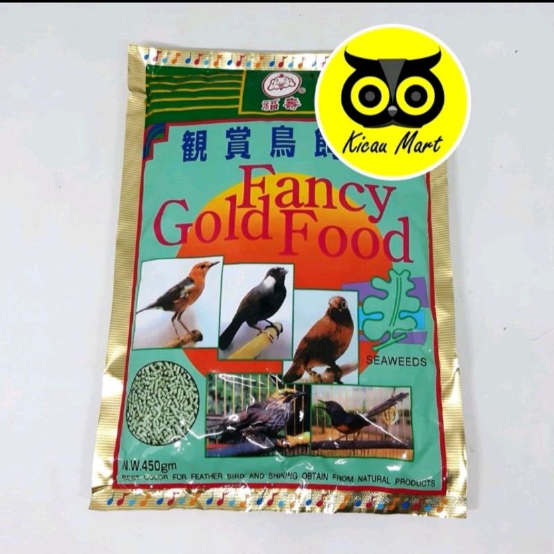 PAKAN MAKANAN BURUNG MURAI KACER JALAK PUR VOER FANCY GOLD FOOD SEAWEED