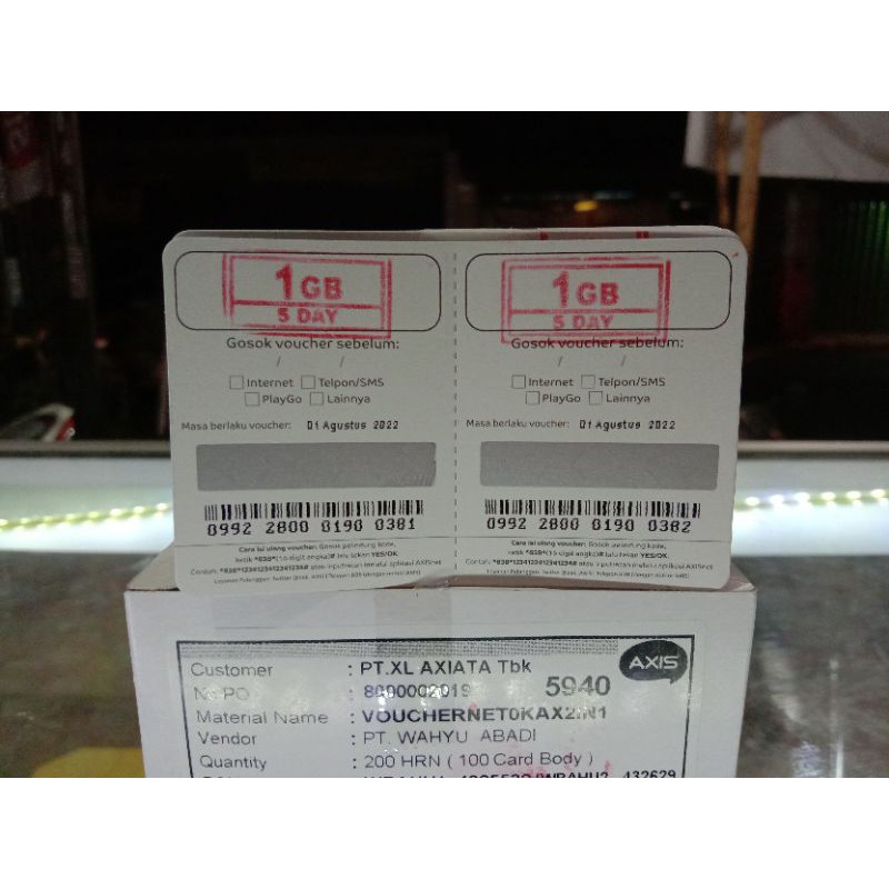 VOUCHER AXIS AIGO 1GB 5 HARI