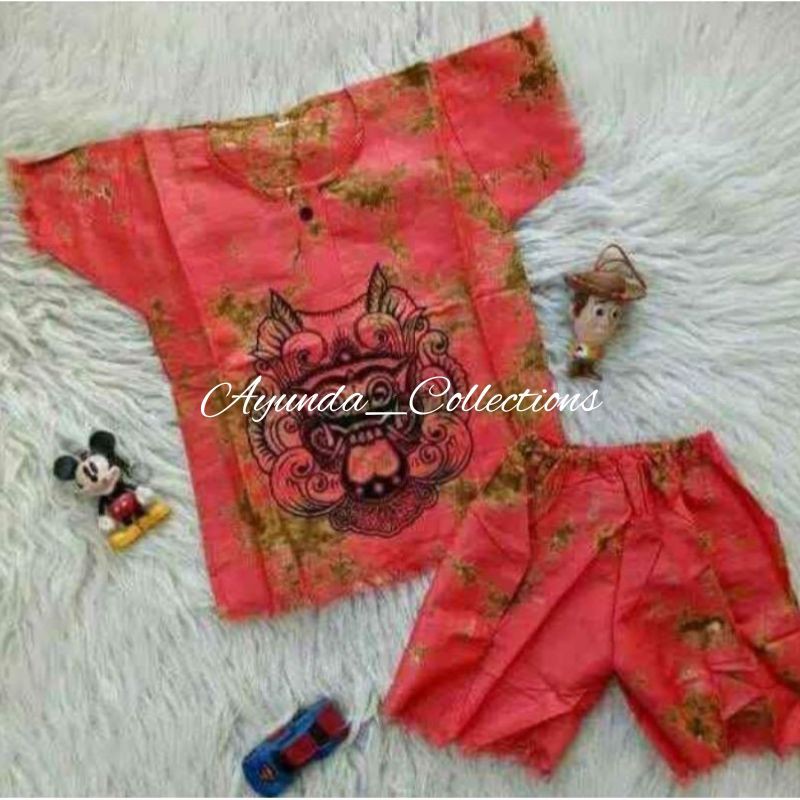 Bisa Pilih Warna Baju Anak Khas Bali Motif Barong Gables