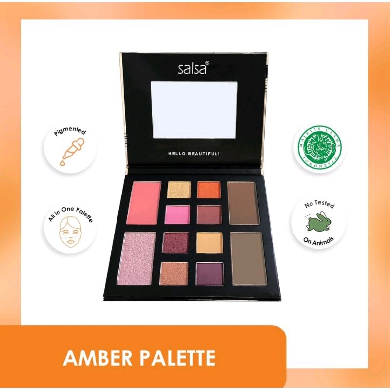 SALSA Rhapsody Face Palette - Palet Eyeshadow Blush On Countour Highlighter