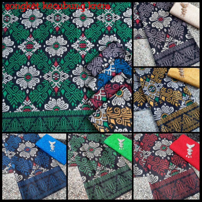 kain batik songket bahan seragam batik HMT batik bawahan songket Palembang bridesmaid HMT