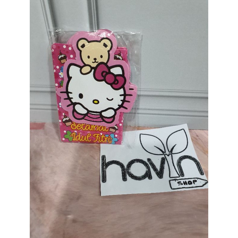 AMPLOP LEBARAN model 3DIMENSI (9cm X 6.5cm)/ANGPAO IDUL FITRI 3DIMENSI-Hellokitty