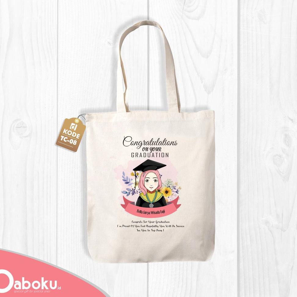 

[KODE M1441] Totebag Kado Wisuda Kado Ulang Tahun Kado Nikah - TC