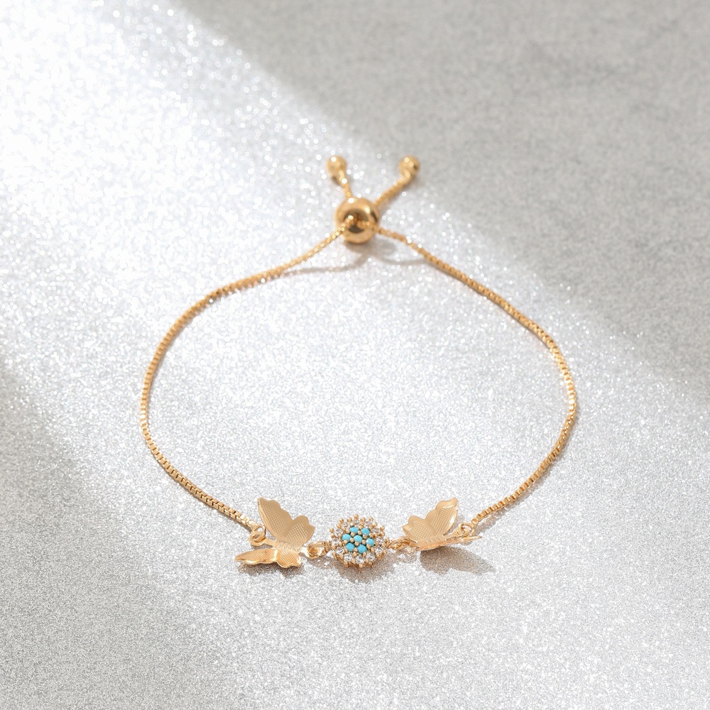 COD gelang kupukupu korea  anti karat Liontin Berlian aksesoris fashion gelang perhiasan perak D341